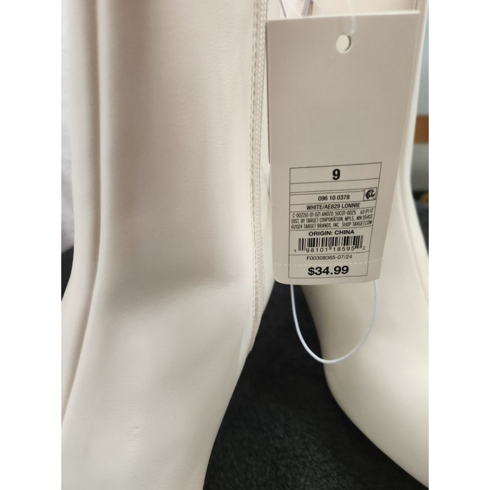 A New Day White Lonnie Ankle Boots Size 9 - Picture 10 of 14